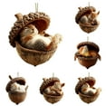 thumbnail image 1 of 5Pcs Forest Animal Acorn Ornaments – Cozy Forest Christmas Ornaments,5pcs Acrylic Cute Forest Animal Christmas Trees Hanging Decorations,Rustic Nature-Themed Home Decor, Animal Lovers Gift(b+c+d+e+f), 1 of 6