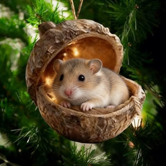 5Pcs Forest Animals Christmas Ornaments, Vacemry Christmas Tree Ornaments, 8cm Forest Animals Pendant Acrylic Decorations for r Christmas Tree Gift Stocking Stuffer