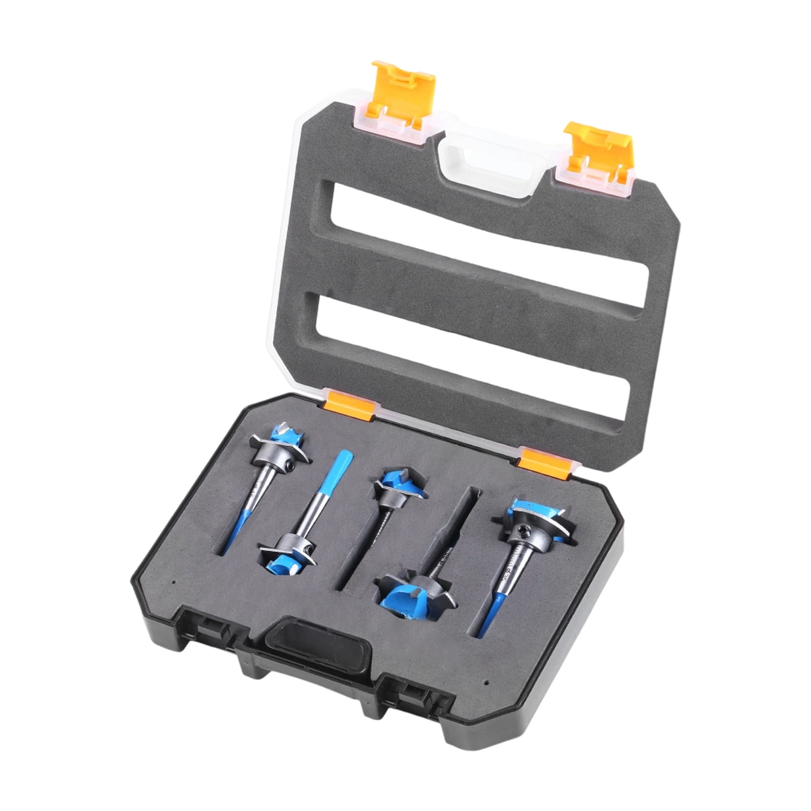 5Pcs Forstner Drill Bit Set With Adjustable Depth Hexagonal Shank For Woodworking Hinge Installation 15-35mm