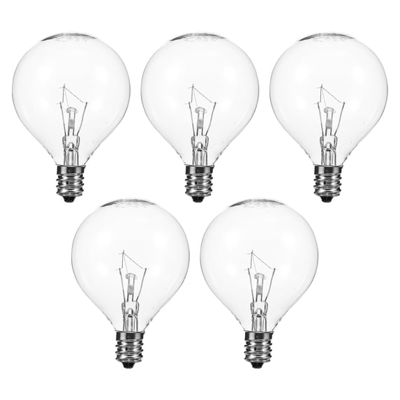 5Pcs Fragrance Wax Diffuser Lamp E12 Dimmable Globe Clear Light Bulb 25W