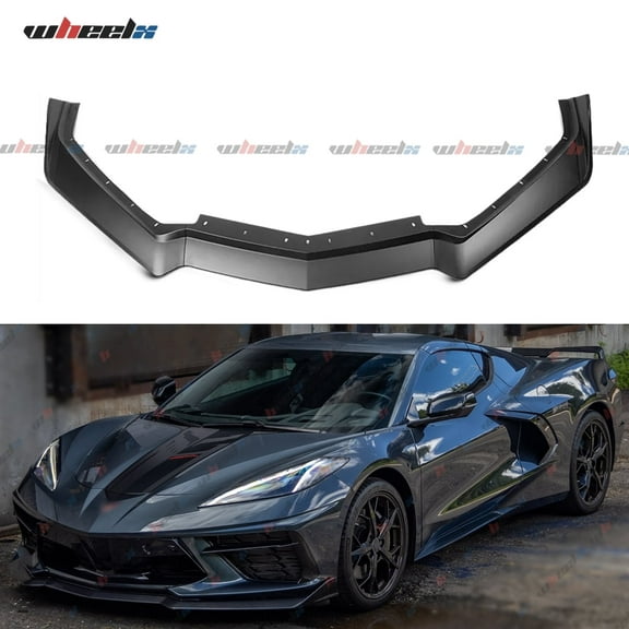 5Pcs Front Lip Compatible with 2020-2025 Chevy Corvette C8 Z51, 5VM Style Bumper Air Dam Lower Chin Splitter Protection Body Kit Fits for 2020 2021 2022 2023 2024 2025 (Matte Black)