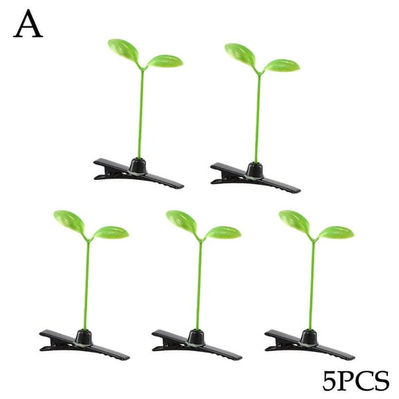 5Pcs Funny Plant Hair Clips Cute Grass Bean Cherries Mushrooms Kids Girls Hair Headwear Simulation Accessories Hairpin