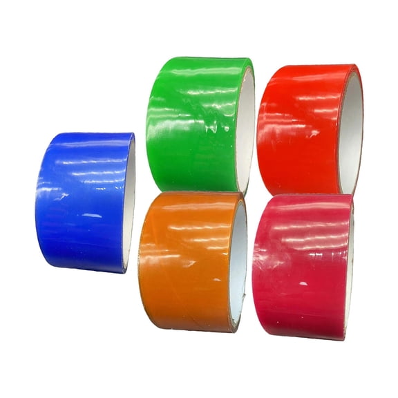 5Pcs Funny Sticky Ball Rolling Tapes DIY Toy Creative Strong Adhesion 32.8ft Toys for Gifts Festivals Home Birthday Playing Red Blue