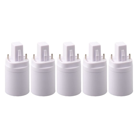 5Pcs G24 2 Pin To E27 Es Edison Screw Light Bulb Socket Lamp Adaptor Converter