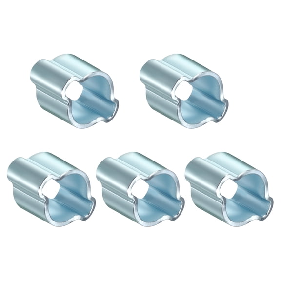 5Pcs Galvanized Steel Double Ear Hose Clamps, Adjustable 8.1-11mm Heavy Duty O Clip Crimp Rings, Zinc-Plated Two Ears Cinch Rings Crimp Pinch Fitting for Automotive, Tubing, Fuel