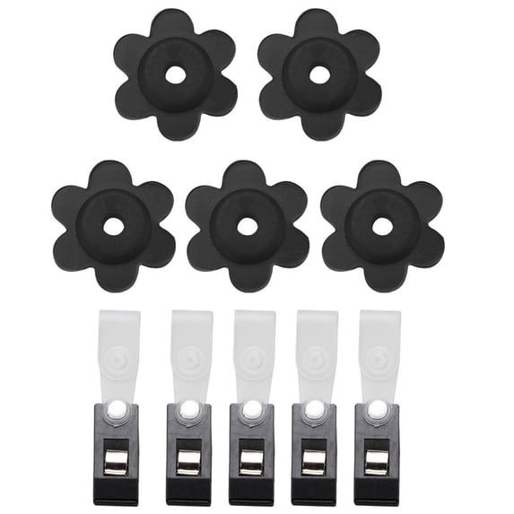 5Pcs Garden Flag Holders, Flag Stopper Clips, Anti Wind Flag Clips, Rubber Flag Stoppers, Flag Pole Holder Accessories, Outdoor Flag Retainer Clips, Keep Seasonal Garden Flags from Tangling