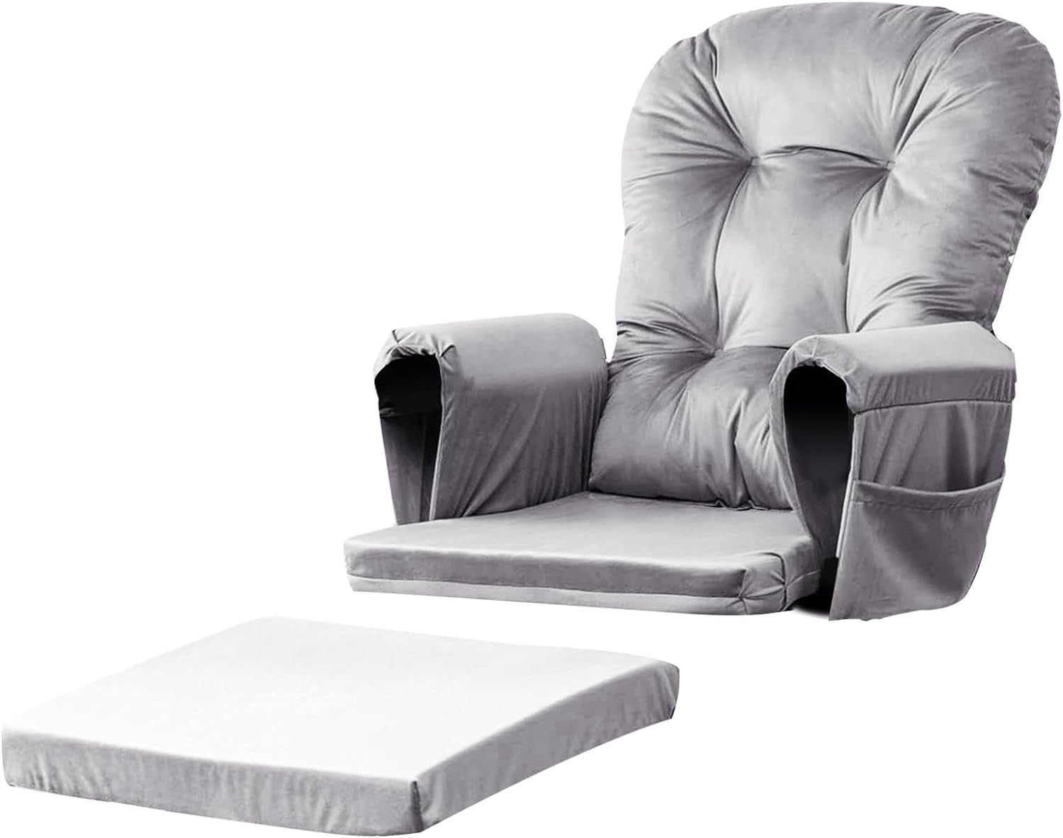 5Pcs Glider Rocker Replacement Cushions Velvet Glider Cushions