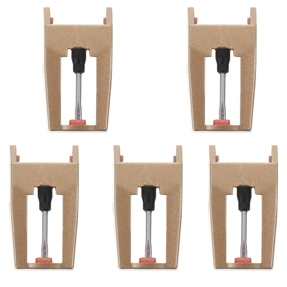 5Pcs Gramophone Record Needle Styluses Gramophone Turntable Needles (Golden)