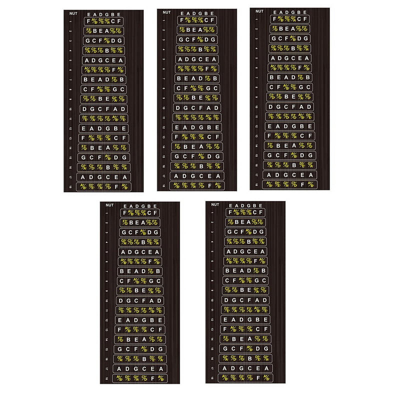 5Pcs Guitar Sticker Guitar Fretboard Notes Labels Guitar Parts ...
