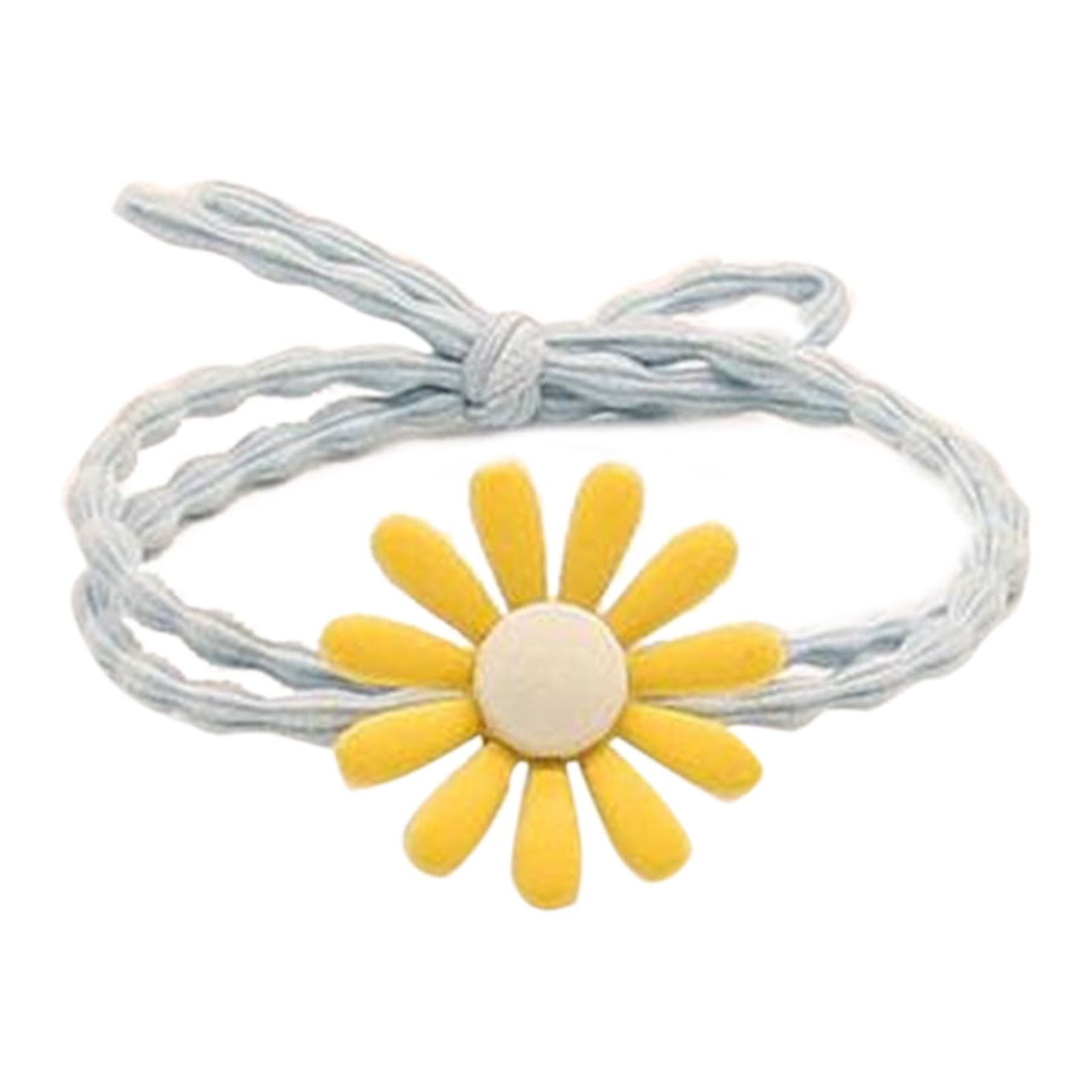 5Pcs Hair Ties Little Daisy Korean Style Cute Ponytail Hair Holders