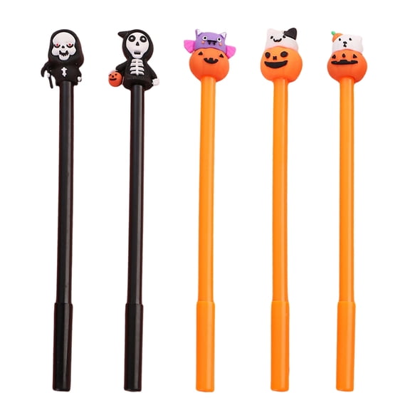 5Pcs Halloween Gel Pen Cartoon Gel Pen Funny Writing Pen 0.5MM Needle Tip, for Adult Writing Noting Journaling
