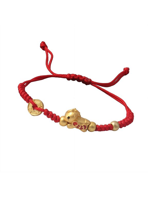 5Pcs Handmade Braid 2026 New Year Lucky Horse Red String Bracelet Chinese Zodiac Animal Feng Shui Horse Charm Rope New Year Rope Braided Bracelet for Women Jewelry