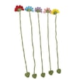 thumbnail image 1 of 5Pcs Handmade Knit Flower Bookmarks Book Page Marker Crochet Floral Bookmarks, 1 of 13