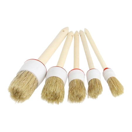 5Pcs Hangable Car Detail Brush , Auto Cleaning Duster Tool, Various Size, Car Air Conditioner Cleaner