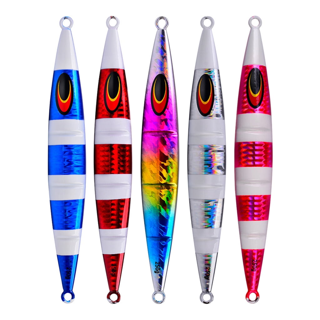 5Pcs Hard Metal Slow Pitching Jigs Freshwater Saltwater Fishing Glow Lures Sea Fishing Lures Swimbait