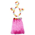 thumbnail image 1 of 5Pcs Hawaiian Fancy Dress Hula Costume Grass Skirt Flower Garland Bra Aloha Set, 1 of 4