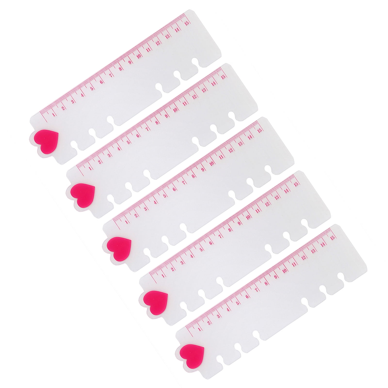 5Pcs Heart-Shaped Binder Ruler 6 Hole Pre-Punched Page Divider for ...