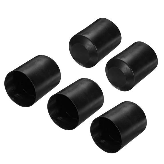 Uxcell 5Pcs Heat Shrink End Cap 83mm ID x 105mm L 2:1 Ratio Heat Shrink Tube Cap Black