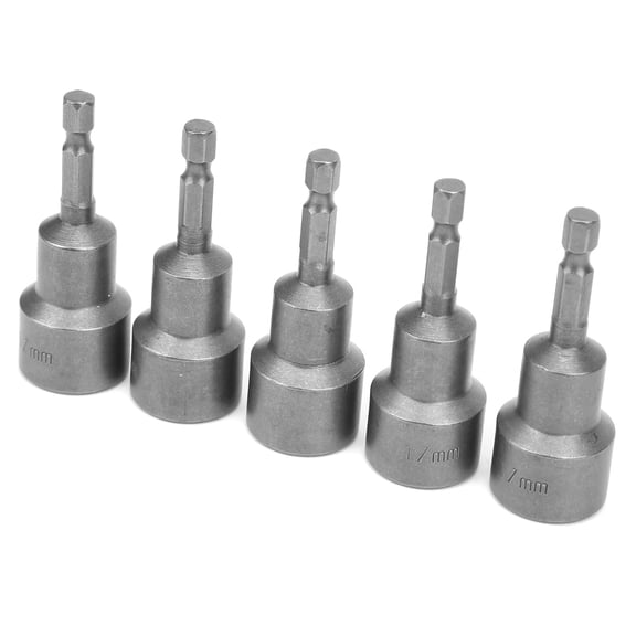 5Pcs Hex Socket Set, 17mm Chrome Vanadium Steel Nut Setter for Electric Drill / Screwdriver
