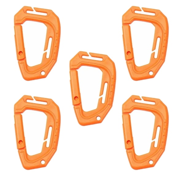5Pcs High Strength ABS Carabiner Hook For Rock Climbing Backpack Accessory Secure Locking Carabiner Multipurpose Use