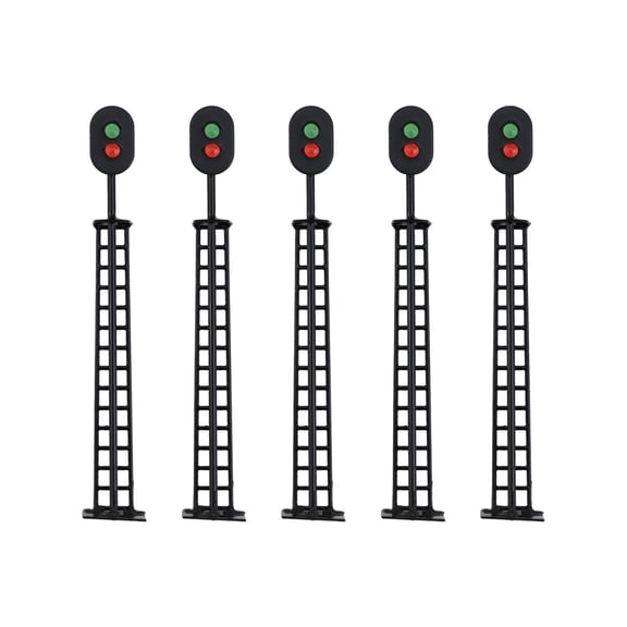 5Pcs Ho Scale 1:87 Railroad Train Model Signal Traffic Lamp Mini Led Signal Light 3V/12V With Resistors Railway Scenes Layout