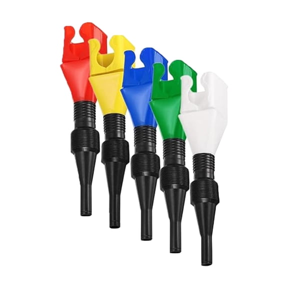 5Pcs Household Folding Bucket Funnel Bucket Funnel Plastic Oil Funnels For Automotive Use Easy To Carry Wide Mouth Flexible Funnel For Car Motor Oil