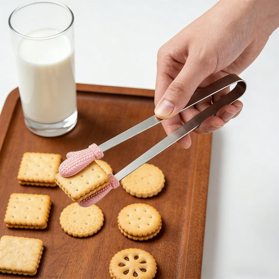 5Pcs Ice Tongs Stainless Steel Sugar Cube Tongs Small Serving Tongs for Tea and Coffee Party, Appetizers, Desserts