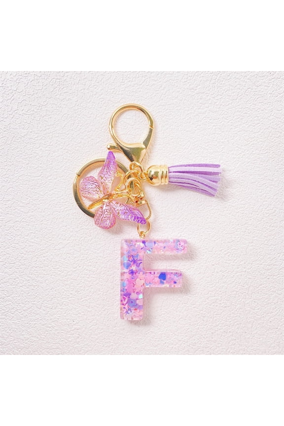 5Pcs Initial Letter Keychain For Women, Vacemry Initial Letter Keychains For Women, Personalized Resin Alphabet Keychain Accessory For Car Keys Wallet Backpack Purse Gift