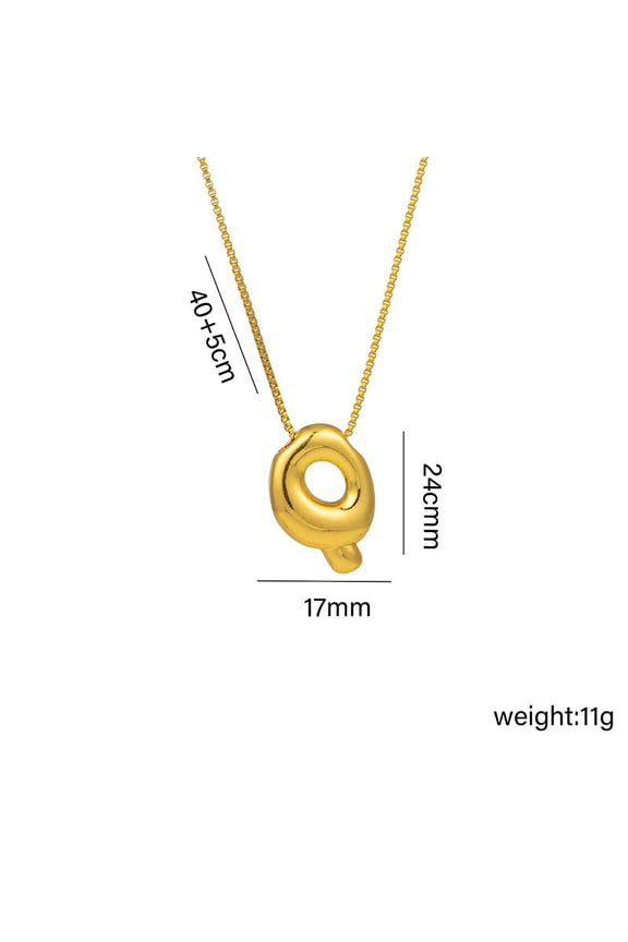 5Pcs Initial Letter Necklace, sdhkgrrt Personalized Initial Letter Necklace, Custom Name Necklace for Women Her Mom, Gold Plated Alloy Bubble Pendant Necklace, Elegant Gift for Birthday Christmas