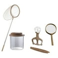 thumbnail image 1 of 5Pcs Insect Observation and Adventure Set, Bug Catcher Kit with Brown Observation Jar, Butterfly Net, Magnifier, Insect Clamp and Tweezers, Brown, 1 of 6