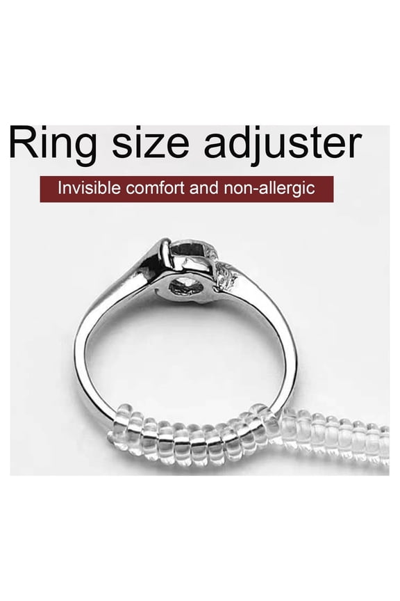 5Pcs Invisible Ring Size Adjuster, Clear Rubber Ring Guard for Loose Rings
