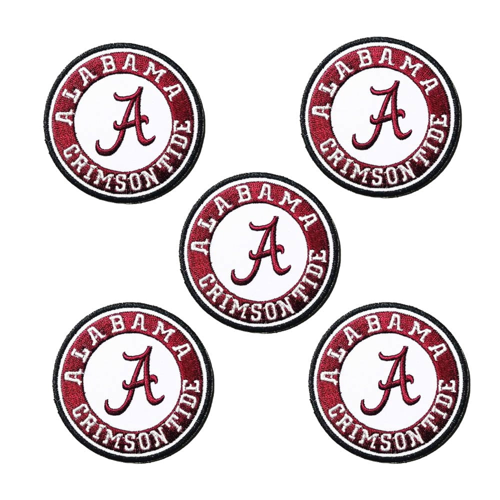 Alabama 'Roll Tide' Iron-On Patch – Embroidered Box Logo Patch For Jackets, Hats & Crafts (3.5" X 2")