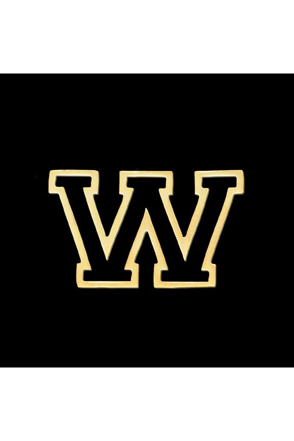 5Pcs Jewelry Making Charms Metal Charms Pendant PVD Vacuum Plating 201 Stainless Steel Charms Letter No Hole Letter.W