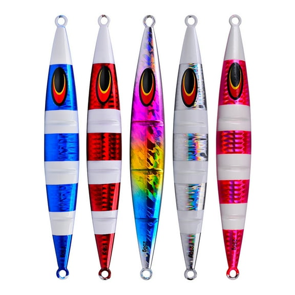 5Pcs Jigs Lures Fast Sinking Jigging Baits Freshwater Saltwater Fishing Glow Lures Hard Metal Slow Pitching Jigs
