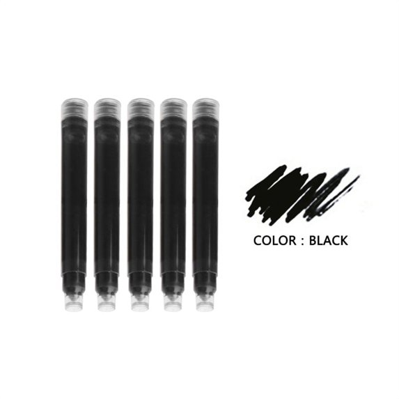 5Pcs JinHao Ink Cartridges Fountain Pen Refill in Black/Blue Writing Tool