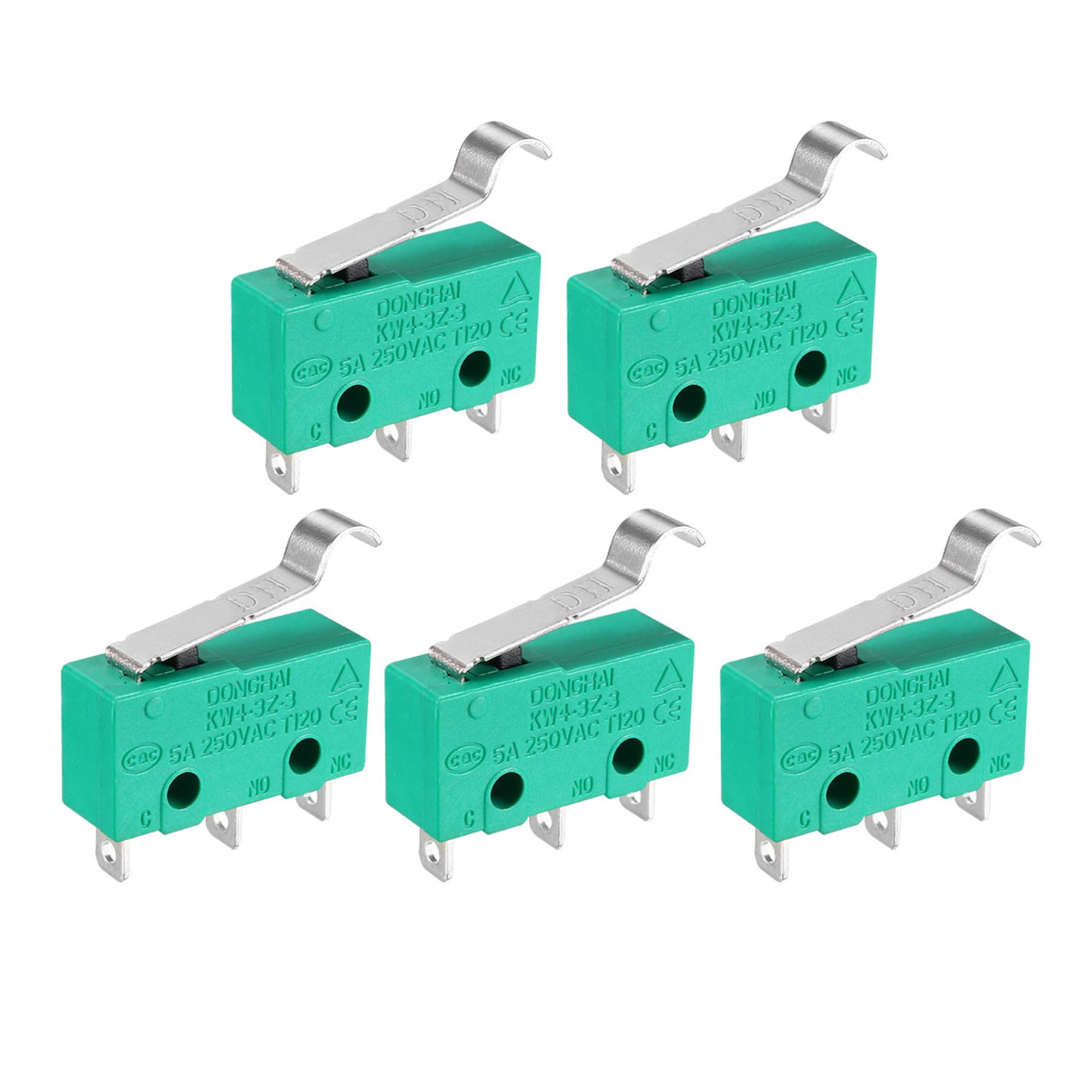 5Pcs KW4-3Z-3 5A/250VAC Simulated R-Lever Type Micro Switch