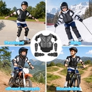 5Pcs Kids Motorcycle Armor Suit Adjustable Impact Resistant Gear Set