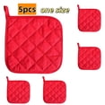 thumbnail image 1 of 5Pcs Kitchen Pot Holders Set Heat Resistant Pure Cotton Potholders Kit Trivets Large Coasters Hot Pads Pot Holders for Everyday Cooking and Baking by 7.1 x 7.1 Inch, 1 of 6