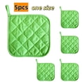 thumbnail image 1 of 5Pcs Kitchen Pot Holders Set Heat Resistant Pure Cotton Potholders Kit Trivets Large Coasters Hot Pads Pot Holders for Everyday Cooking and Baking by 7.1 x 7.1 Inch, 1 of 6