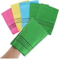 thumbnail image 1 of 5Pcs Korean Exfoliating Mitt Asian Exfoliating Bath Washcloth Reusable Exfoliating Dual Texture Bath Towel for Shower, Spa, Massage and Body Scrubs Dead Skin Remover Exfoliator, 1 of 4