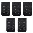 5Pcs Ladies Useful Bra Black White Extenders Strap Extension 2 Hooks 3