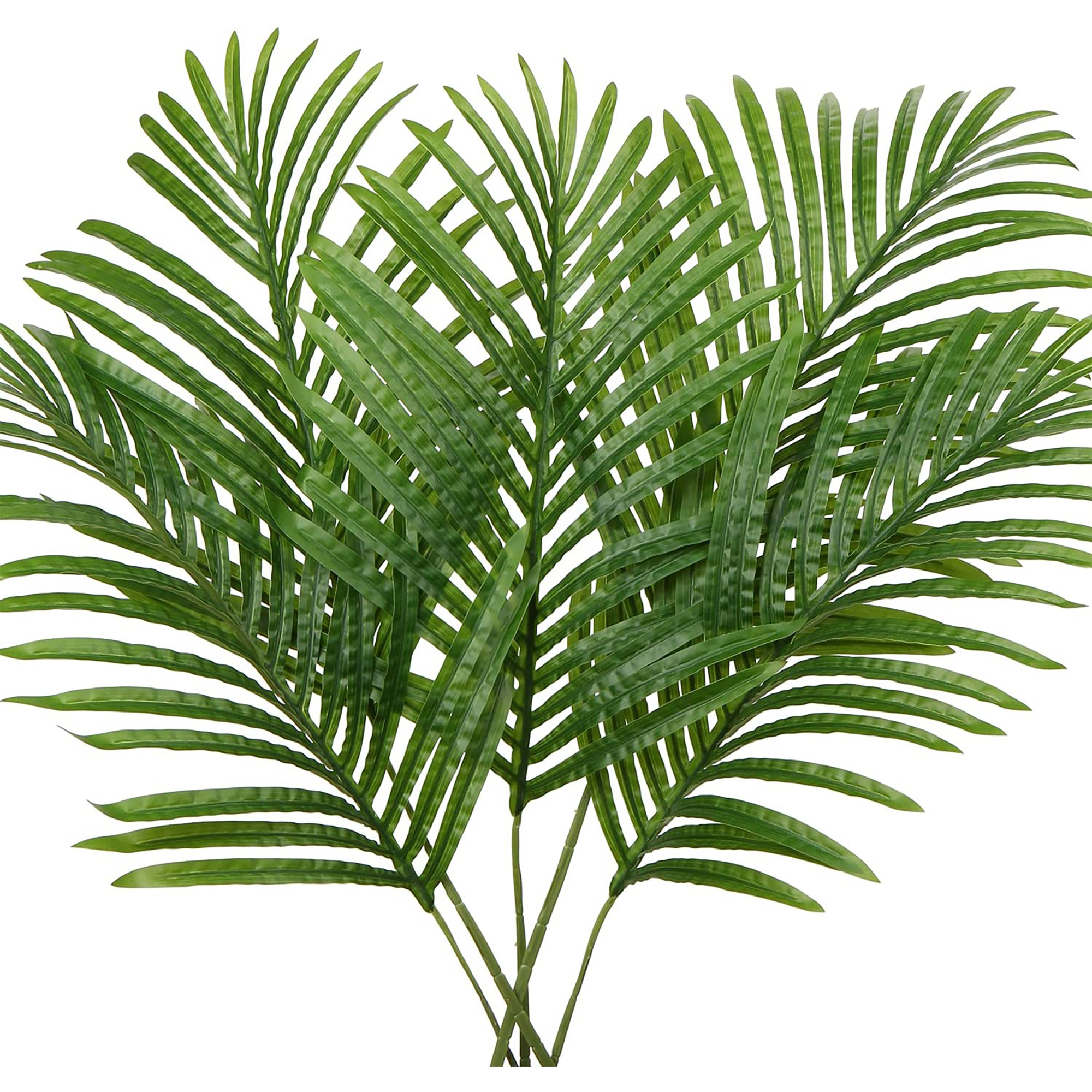 6 Pcs Large Artificial Palm Leaves with Stem Palm Tree Leaves for