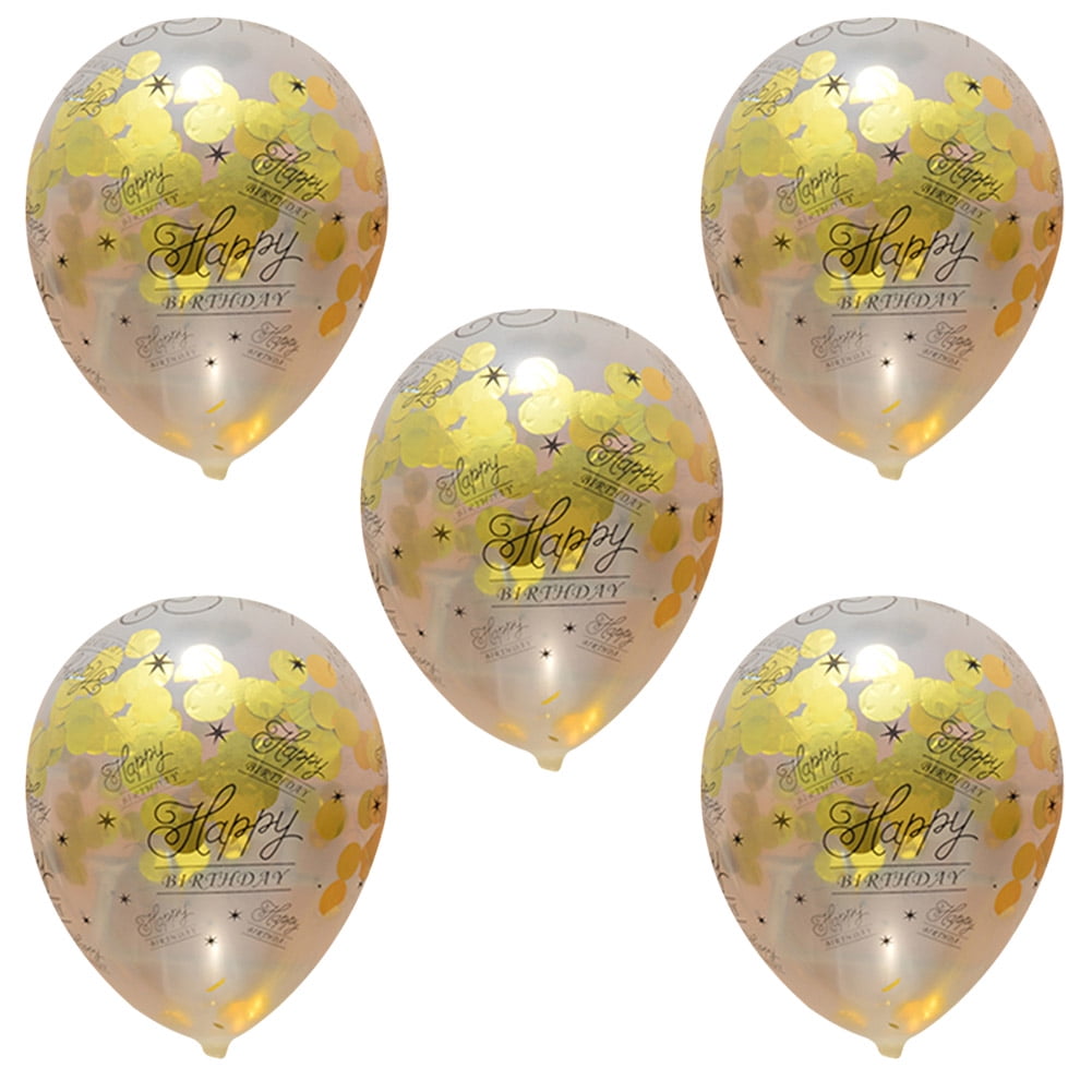 5Pcs Latex Balloons 40th Birthday Party Decorations Gold