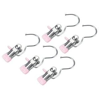  2024 New Space-Saving Clothes and Hat Storage Hook, Boot  Hangers for Closet, Heavy Duty Laundry Hanging Hooks with Clips, Portable  Single Hangers S-Shaped Stainless Steel Clothespin (Pink, 50 PCS) : Home