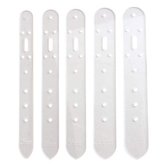 5Pcs Leather Belt Hole Positioning Templates, Clear Acrylics Belt Hole Punching Guides Templates For Leather Belt Making
