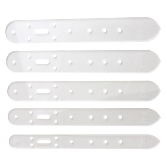 5Pcs Leather Belt Hole Positioning Templates, Clear Acrylics Belt Hole Punching Guides Templates For Leather Belt Making