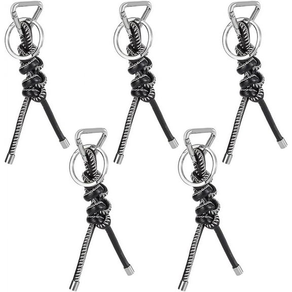 5Pcs Leather Keychain Bag Key Ring for Women Mens Quick Release Triangle Clip Key Ring Unisex Key Chain with Easy Clasp for Key Chain Bag Accessories diy