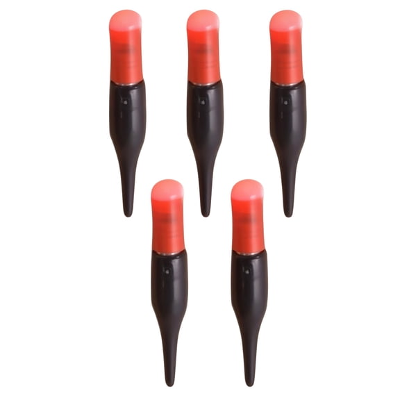 5Pcs Led Fishing Rod Tip Light Sticks Night Glow Bite Indicator Light For Freshwater Saltwater Night Angling(Red-2.5Cm)
