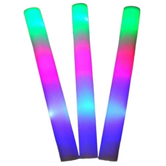 5Pcs Light Up Foam Sticks LED Wands Rally Rave Batons DJ Flashing Glow Stick