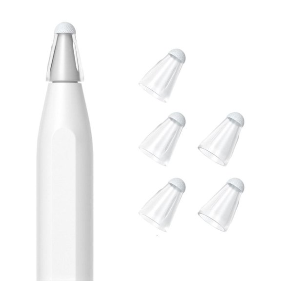 5Pcs Lightweight Wear Resistant Silicone Fiber Nib Cover for Pencil 1/2/3